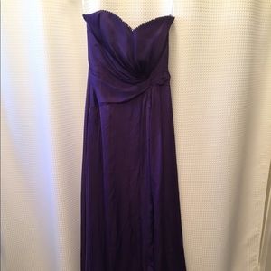 Plum prom or evening gown